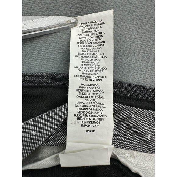 Perry Ellis Portfolio Pants Mens 38x30 Gray Dress Slacks Polyester Blend Classic - Picture 6 of 11